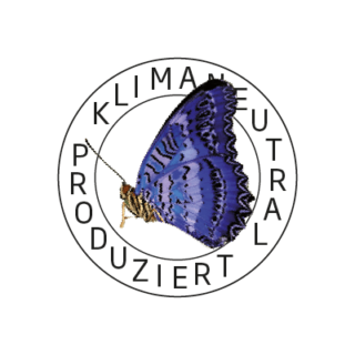Logo Klimaneutral Kampagne Schmetterling