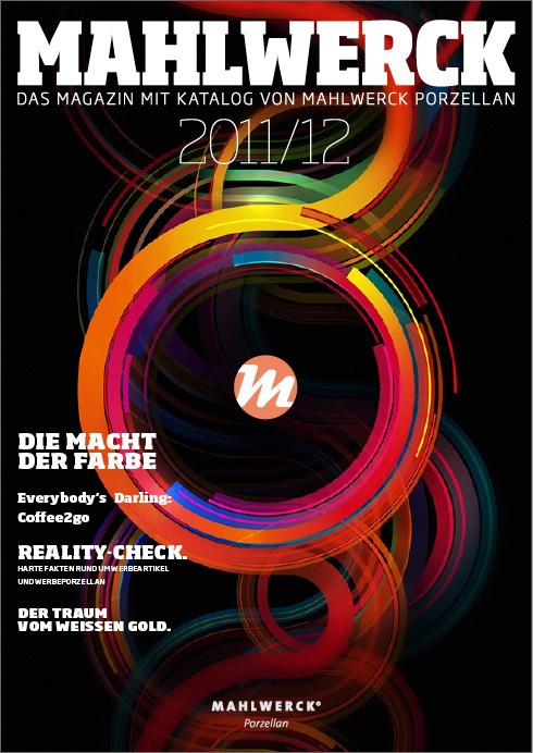 Katalog Mahlwerck-Porzellan 2011 Cover mit Punkte-Design als Markenelement