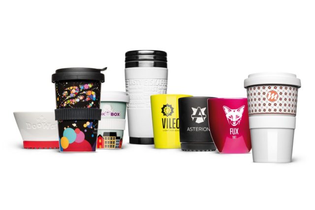 Markenprodukt Porzellan Tassen und Coffee to go Becher