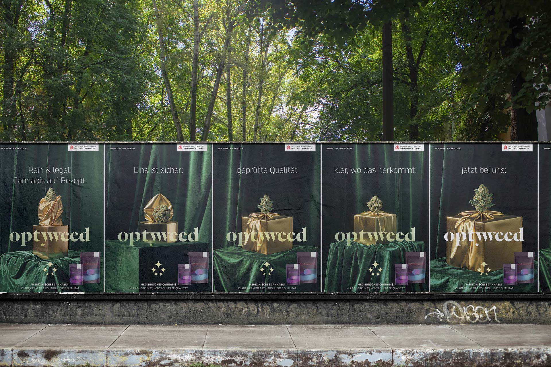 Plakate Optyweed Cannabis aus der Apotheke