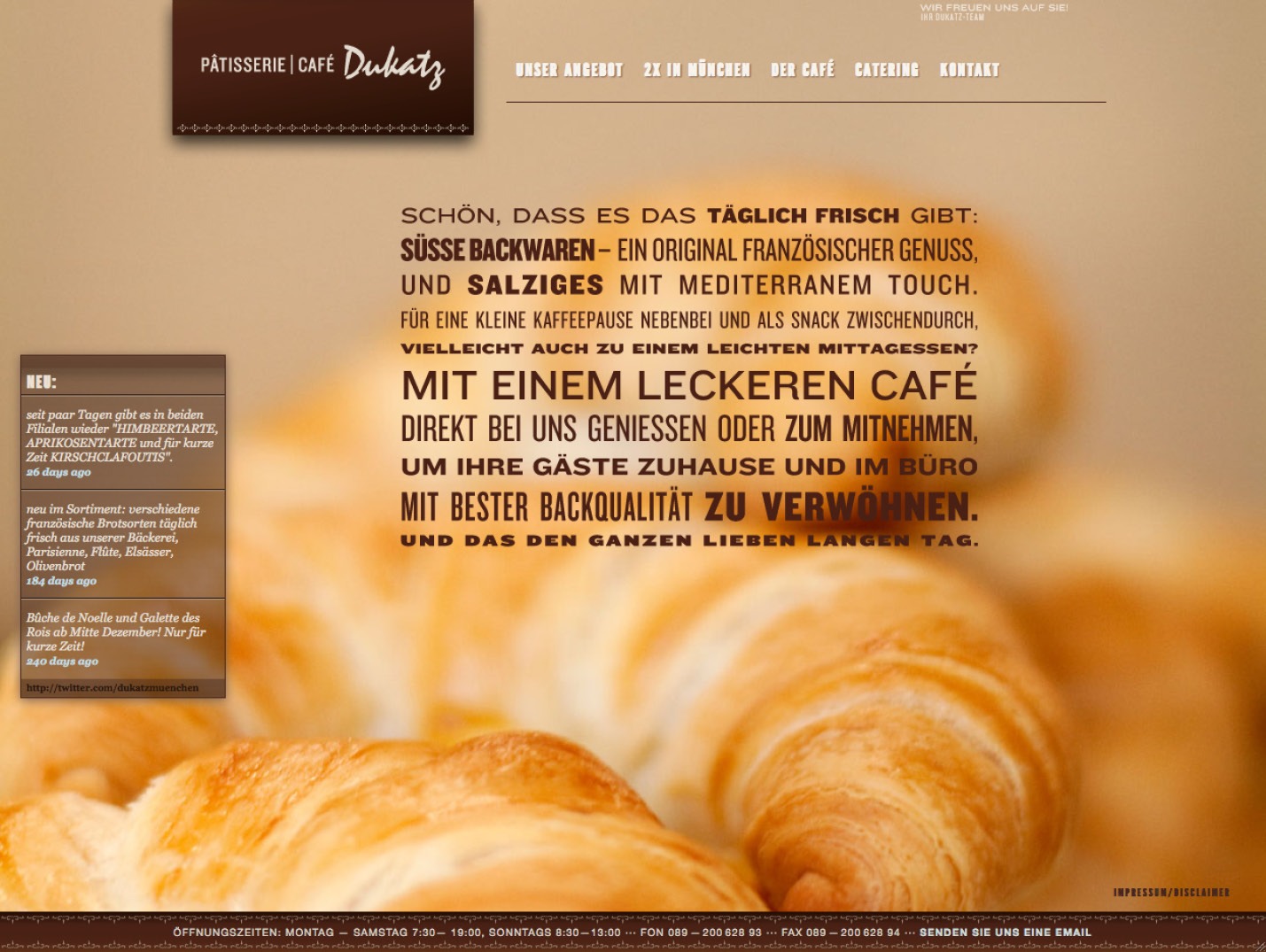 Markenentwicklung, Fotografie und Design für Dukatz Cafe und Patisserie in München
