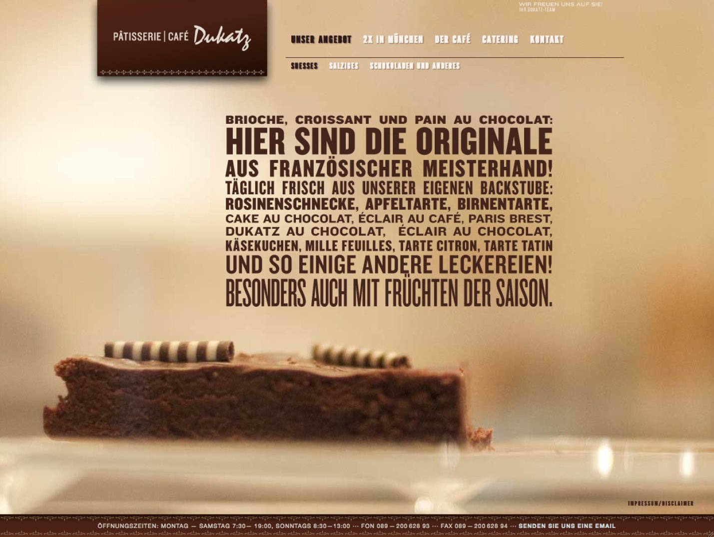 Markenentwicklung, Fotografie und Design für Dukatz Cafe und Patisserie in München