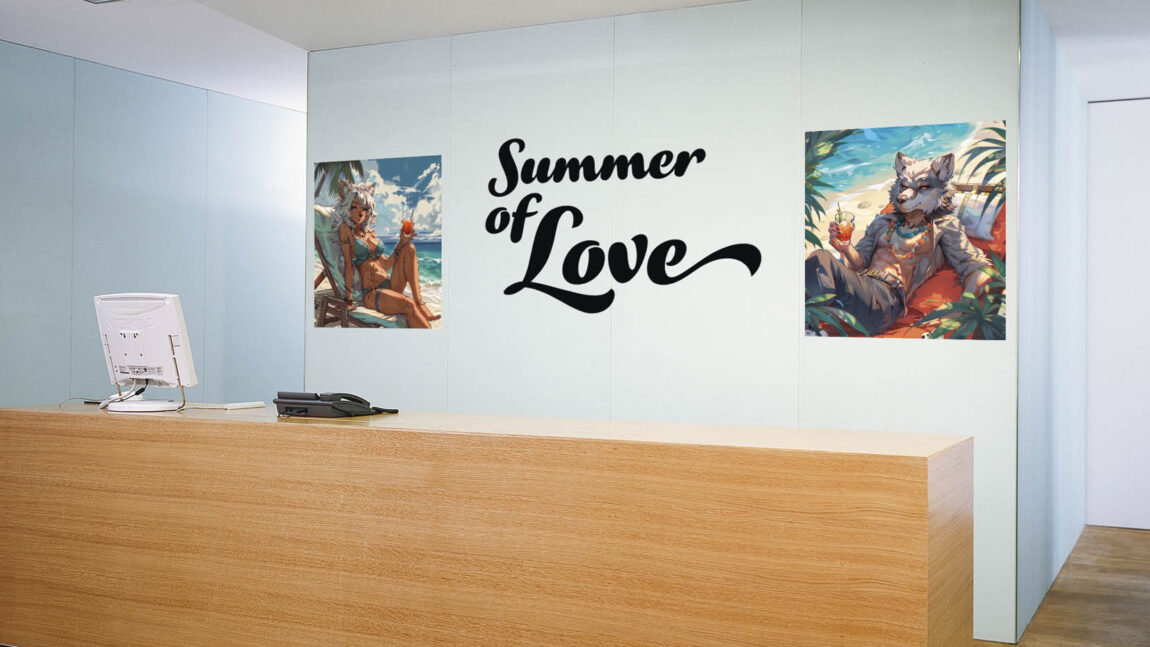 Summer of Love KI Illustrationen für Hauptsache Friseure